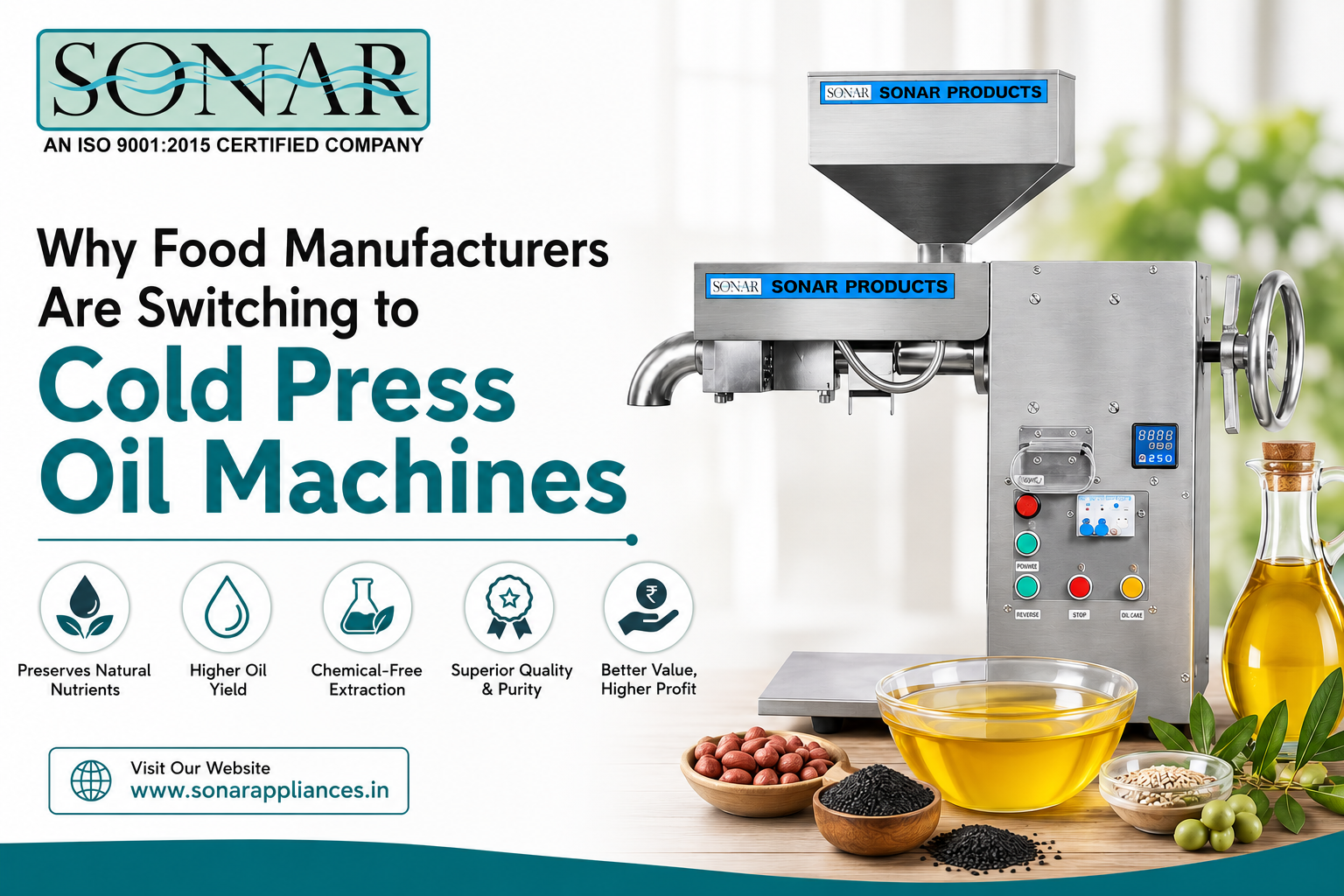 Why Food Manufacturers Are Switching to Cold Press Oil Machines