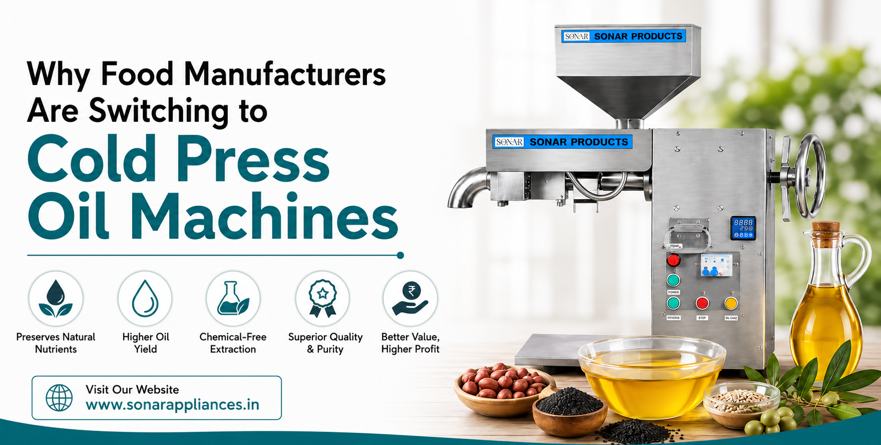 Why Food Manufacturers Are Switching to Cold Press Oil Machines